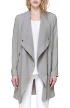 Women's Soia & Kyo Draped Asymmetrical Coat - Grey
