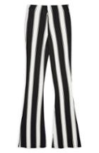 Women's Topshop Stripe Flare Trousers Us (fits Like 0-2) - Black
