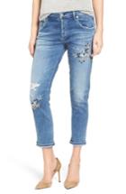 Women's Citizens Of Humanity Emerson Embroidered Slim Boyfriend Jeans - Blue