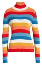 Women's Wrangler Rainbow Stripe Rib Sweater - Orange