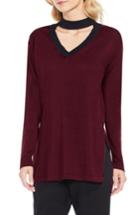 Women's Vince Camuto Bell Sleeve Choker Neck Sweater - White