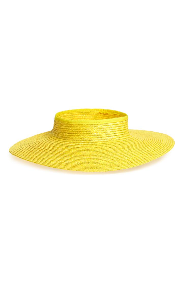 Women's San Diego Hat Wheat Straw Visor - Yellow