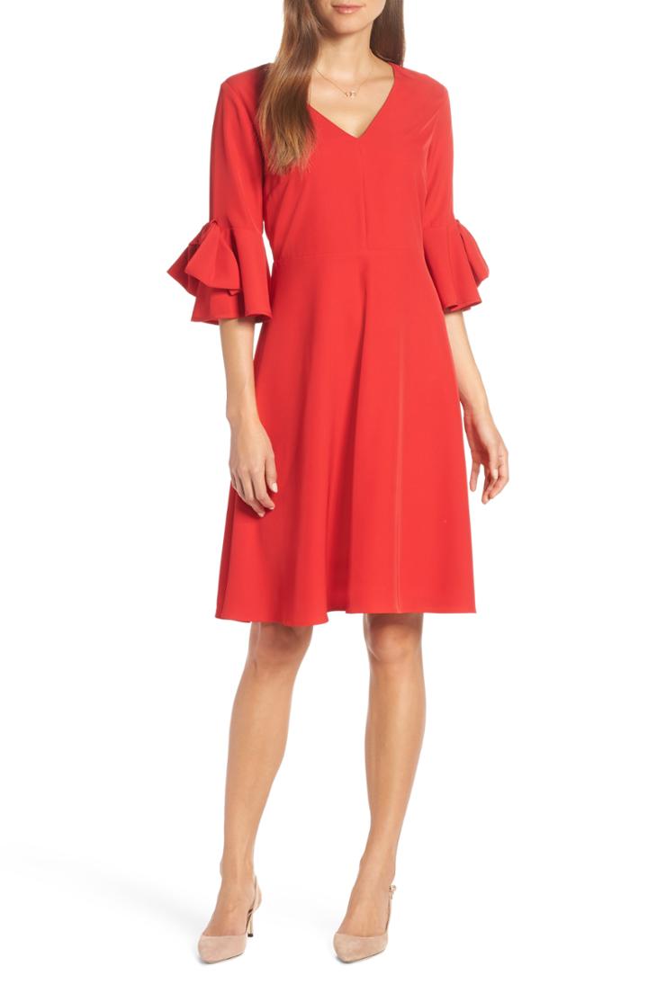 Women's 1901 Bow Sleeve A-line Dress