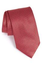 Men's Brioni Geometric Silk Tie, Size - Red