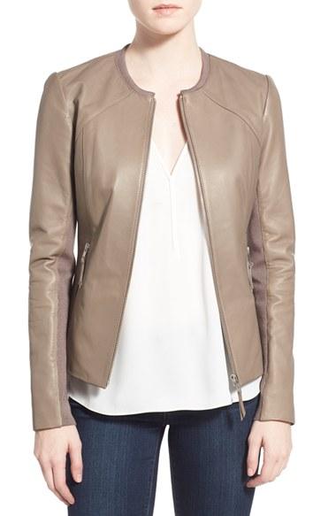 Women's Soia & Kyo Slim Fit Zip Front Leather Jacket
