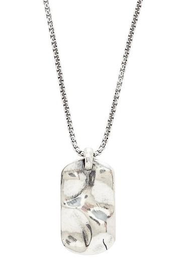 Men's Degs & Sal Hammered Dog Tag Necklace