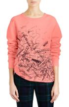 Women's Burberry Doodle Print Cotton Sweatshirt - Orange