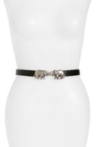 Women's Raina Carraway Leather Belt, Size - Black