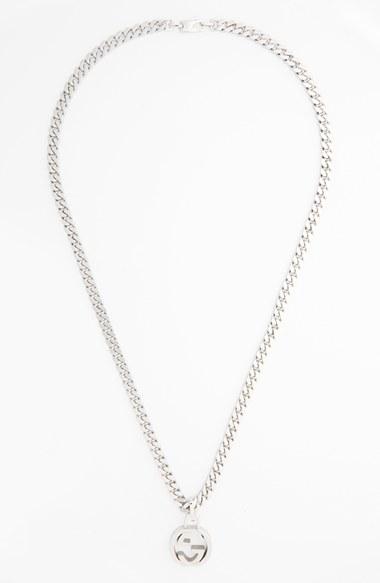 Men's Gucci Interlocking Pendant Necklace