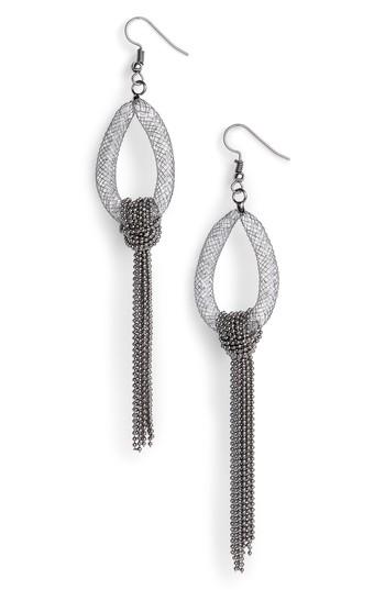Women's Elise M. Atashia Oval Mesh Crystal Statement Earrings