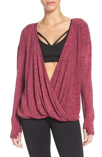 Women's Zella Drishti Wrap Top - Burgundy