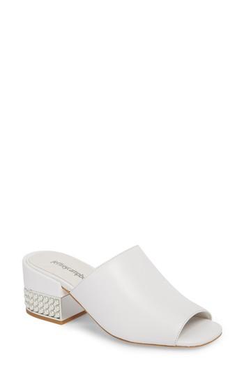 Women's Jeffrey Campbell Teseida Embellished Mule M - White