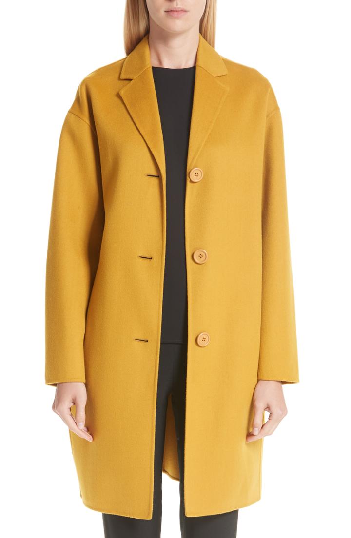 Women's Mansur Gavriel Wool & Cashmere Coat Us / 38 It - Yellow