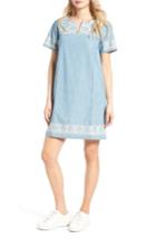 Women's Madewell Embroidered Chambray Tunic Dress
