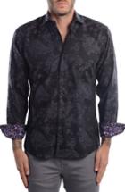 Men's Bertigo Paisley Modern Fit Sport Shirt X-large - Black