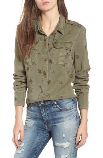 Women's Pam & Gela Back Pleated Shirt, Size - Green