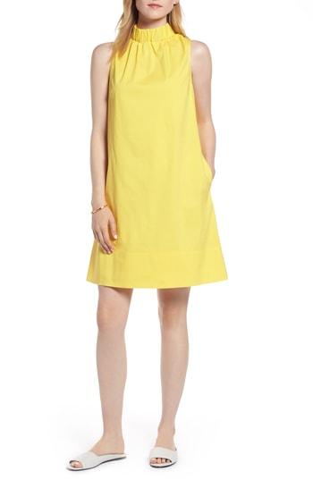 Women's 1901 Stretch Cotton Poplin Shift Dress - Yellow