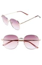 Women's Quay Australia Jezabell 57mm Round Sunglasses - Rose / Purple Pink Fade