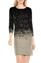 Women's Vince Camuto Metallic Ombre Sweater Dress - Black