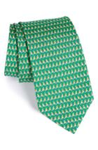 Men's Salvatore Ferragamo Sails Silk Tie, Size - Green