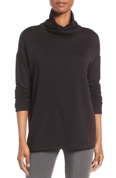 Women's Eileen Fisher Stretch Tencel Fleece Knit Top