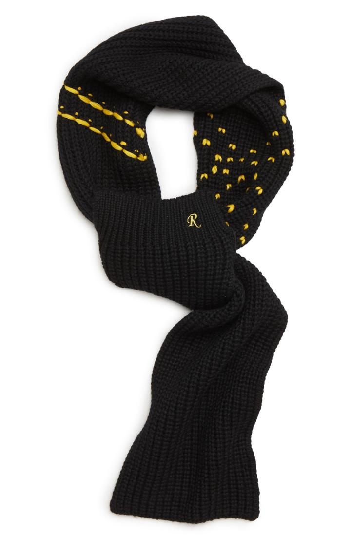 Men's Raf Simons Virgin Wool Scarf, Size - Black