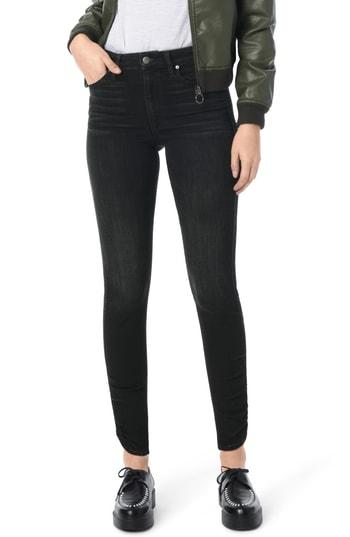 Women's Joe's Flawless - Charlie Gathered Hem Ankle Skinny Jeans - Black