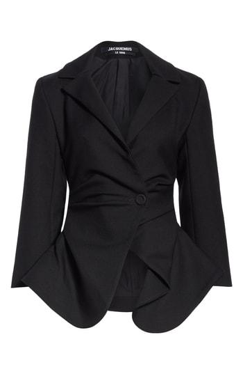 Women's Jacquemus La Veste Saad Wool Blazer Us / 36 Fr - Black