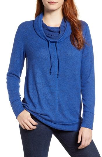Women's Caslon Cowl Hood Pullover - Blue
