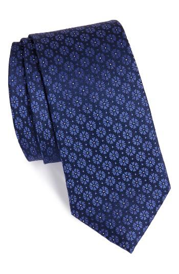 Men's Calibrate Clover Medallion Silk Tie