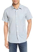 Men's Grayers Grange Trim Fit Shadow Gingham Sport Shirt - Blue