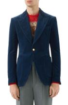 Men's Gucci Velvet Jacket Eu - Blue