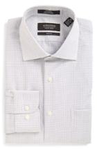 Men's Nordstrom Men's Shop Trim Fit Non-iron Check Dress Shirt 32/33 - Black