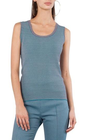 Women's Akris Punto Fantasy Jacquard Knit Top - Blue
