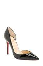 Women's Christian Louboutin 'iriza' Pointy Toe Half D'orsay Pump .5us / 36.5eu - Black