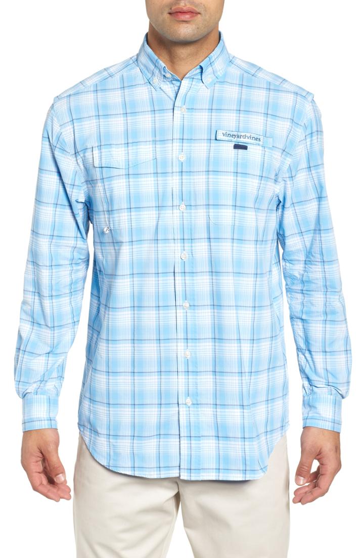 Men's Vineyard Vines Mariners Way Harbor Fit Performance Sport Shirt