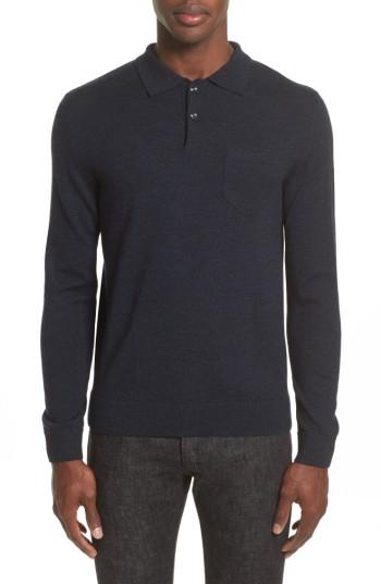 Men's A.p.c. Ricky Long Sleeve Polo