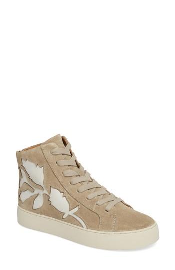 Women's Frye Lena Floral High Top Sneaker .5 M - Grey