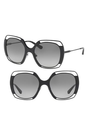 Women's Tory Burch 54mm Square Gradient Sunglasses - Blue