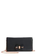 Women's Ted Baker London Melisia Bow Leather Mantinee Wallet On A Chain -