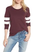 Women's Treasure & Bond Varsity Stripe Cotton Tee - Brown