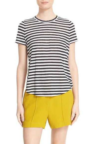 Women's A.l.c. Tesi Stripe Linen Tee