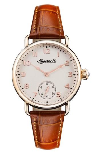 Women's Ingersoll Trenton Leather Strap Watch, 34mm