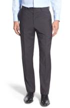 Men's John W. Nordstrom Flat Front Solid Wool Trousers - Grey