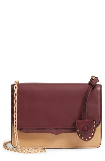 Women's Rebecca Minkoff Mini Chain Leather Crossbody Bag - Red