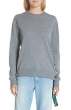 Women's Marc Jacobs Button & Scarf Detail Wool Sweater - Grey