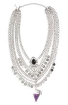 Women's Topshop Disc & Stone Layer Collar Necklace
