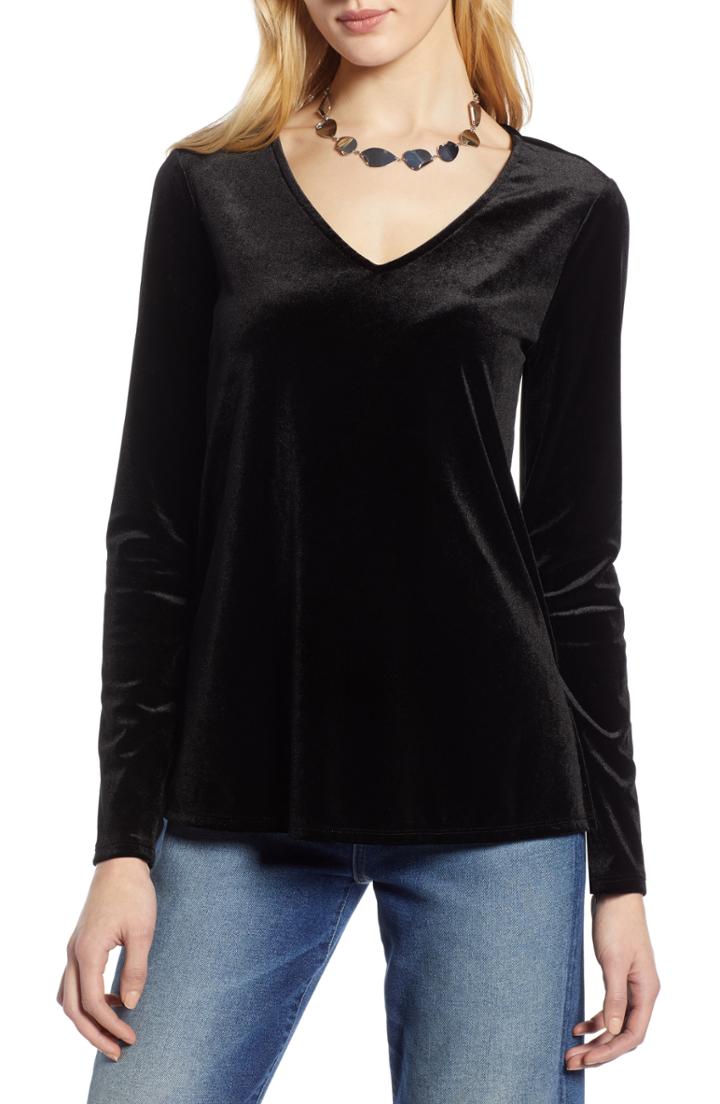 Women's Free People Fair Isle Thermal Henley Top - Black