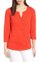 Women's Boden Trusty Henley Tee - Red