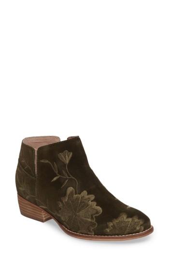 Women's Seychelles Lantern Embroidered Short Bootie .5 M - Green